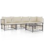 Gartenmöbel-Set 5-teilig und Kissen aus PE-Rattan Anthrazit von vidaXL, Outdoor-Sofas - Ref: Foro24-3186700, Preis: 400,87 €,...