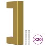 Tiradores para armarios 20 uds acero inoxidable dorado 64 mm