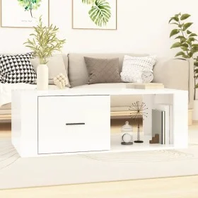 Sperrholz Couchtisch glänzend weiß 100x50,5x35cm von vidaXL, Couchtisch - Ref: Foro24-816538, Preis: 51,95 €, Rabatt: %