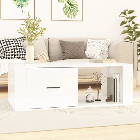 Sperrholz Couchtisch glänzend weiß 100x50,5x35cm von vidaXL, Couchtisch - Ref: Foro24-816538, Preis: 51,95 €, Rabatt: %
