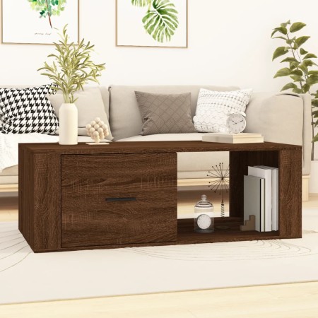 Oak brown plywood coffee table 100x50.5x35 cm by vidaXL, Coffee table - Ref: Foro24-816543, Price: 65,61 €, Discount: %