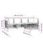 Gartenmöbel-Set 5-teilig und Kissen aus PE-Rattan Anthrazit von vidaXL, Outdoor-Sofas - Ref: Foro24-3186700, Preis: 400,87 €,...
