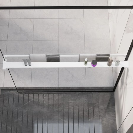 Duschwandregal aus weißem Aluminium, 115 cm von vidaXL, Badezimmerzubehör - Ref: Foro24-153628, Preis: 40,85 €, Rabatt: %