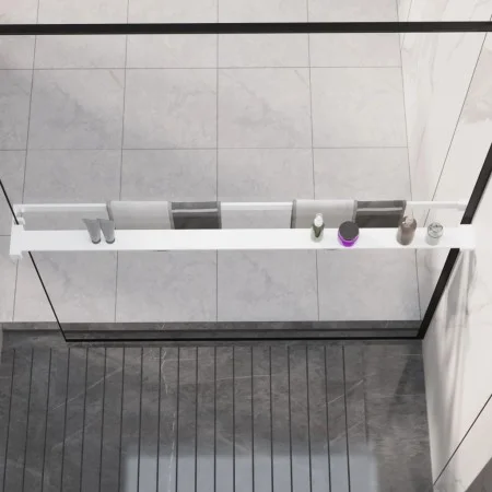 Estante de pared de ducha aluminio blanco 115 cm de vidaXL, Accesorios para el baño - Ref: Foro24-153628, Precio: 40,31 €, De...