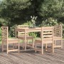 Juego de comedor de jardín 5 piezas madera maciza de pino de vidaXL, Conjuntos de jardín - Ref: Foro24-3154683, Precio: 268,74 €