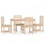 Juego de comedor de jardín 5 piezas madera maciza de pino de vidaXL, Conjuntos de jardín - Ref: Foro24-3154683, Precio: 269,2...