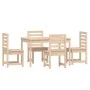 Juego de comedor de jardín 5 piezas madera maciza de pino de vidaXL, Conjuntos de jardín - Ref: Foro24-3154683, Precio: 269,2...