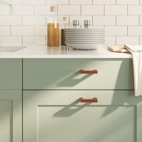 Tiradores para armarios 20 uds acero inoxidable bronce 64 mm