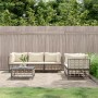Garden furniture set 6 pieces and anthracite PE rattan cushions by vidaXL, Outdoor sofas - Ref: Foro24-3186704, Price: 507,75...