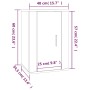 TV-Wandschrank aus Sonoma-Eiche, 40 x 34,5 x 60 cm von vidaXL, TV-Möbel - Ref: Foro24-816662, Preis: 37,93 €, Rabatt: %