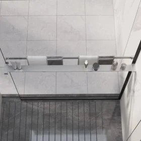 Estante de pared de ducha aluminio cromado 100 cm de vidaXL, Accesorios para el baño - Ref: Foro24-153622, Precio: 48,90 €, D...