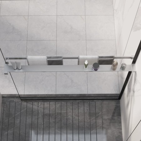 Estante de pared de ducha aluminio cromado 100 cm de vidaXL, Accesorios para el baño - Ref: Foro24-153622, Precio: 55,33 €, D...