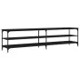 Black metal and plywood TV cabinet 200x30x50 cm by vidaXL, TV Furniture - Ref: Foro24-826759, Price: 72,02 €, Discount: %