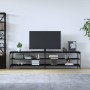 TV-Schrank aus schwarzem Metall und Sperrholz, 200 x 30 x 50 cm von vidaXL, TV-Möbel - Ref: Foro24-826759, Preis: 73,10 €, Ra...