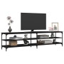 TV-Schrank aus schwarzem Metall und Sperrholz, 200 x 30 x 50 cm von vidaXL, TV-Möbel - Ref: Foro24-826759, Preis: 73,10 €, Ra...
