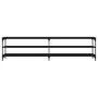 Black metal and plywood TV cabinet 200x30x50 cm by vidaXL, TV Furniture - Ref: Foro24-826759, Price: 72,02 €, Discount: %