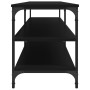 TV-Schrank aus schwarzem Metall und Sperrholz, 200 x 30 x 50 cm von vidaXL, TV-Möbel - Ref: Foro24-826759, Preis: 73,10 €, Ra...