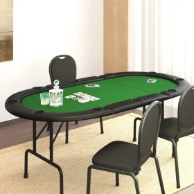 Mesa de póquer plegable para 10 jugadores verde 207x106x76 cm de vidaXL, Mesas de juego y de póquer - Ref: Foro24-80402, Prec...
