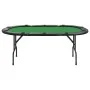 Mesa de póquer plegable para 10 jugadores verde 207x106x76 cm de vidaXL, Mesas de juego y de póquer - Ref: Foro24-80402, Prec...