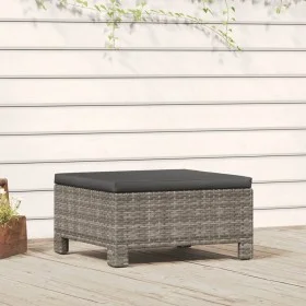 Gartenhocker mit grauem synthetischem Rattankissen von vidaXL, Gartensets - Ref: Foro24-362695, Preis: 81,13 €, Rabatt: %