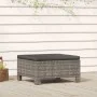 Gartenhocker mit grauem synthetischem Rattankissen von vidaXL, Gartensets - Ref: Foro24-362695, Preis: 82,32 €, Rabatt: %