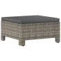 Gartenhocker mit grauem synthetischem Rattankissen von vidaXL, Gartensets - Ref: Foro24-362695, Preis: 82,32 €, Rabatt: %