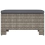Gartenhocker mit grauem synthetischem Rattankissen von vidaXL, Gartensets - Ref: Foro24-362695, Preis: 70,43 €, Rabatt: %