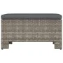 Gartenhocker mit grauem synthetischem Rattankissen von vidaXL, Gartensets - Ref: Foro24-362695, Preis: 82,32 €, Rabatt: %