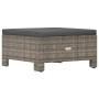 Garden footstool with gray synthetic rattan cushion by vidaXL, Garden sets - Ref: Foro24-362695, Price: 66,66 €, Discount: %