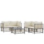 Gartenmöbel-Set 5-teilig und Kissen aus PE-Rattan Anthrazit von vidaXL, Outdoor-Sofas - Ref: Foro24-3186702, Preis: 427,05 €,...