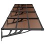 Schwarzes Polycarbonat-Türvordach 396 x 90 cm von vidaXL, Markisen - Ref: Foro24-153703, Preis: 127,20 €, Rabatt: %
