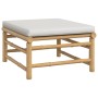 Garden footrest made of bamboo with light gray cushion by vidaXL, Modular outdoor sofas - Ref: Foro24-362280, Price: 90,18 €,...
