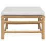 Garden footrest made of bamboo with light gray cushion by vidaXL, Modular outdoor sofas - Ref: Foro24-362280, Price: 90,18 €,...