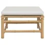Garden footrest made of bamboo with light gray cushion by vidaXL, Modular outdoor sofas - Ref: Foro24-362280, Price: 88,55 €,...