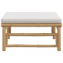 Garden footrest made of bamboo with light gray cushion by vidaXL, Modular outdoor sofas - Ref: Foro24-362280, Price: 90,18 €,...