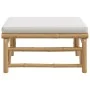 Garden footrest made of bamboo with light gray cushion by vidaXL, Modular outdoor sofas - Ref: Foro24-362280, Price: 88,55 €,...