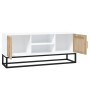 TV-Möbel aus Eisen und Sperrholz weiß 105x30x45 cm von vidaXL, TV-Möbel - Ref: Foro24-352097, Preis: 113,07 €, Rabatt: %