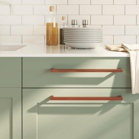 Tiradores para armarios 10 uds acero inoxidable bronce 320 mm