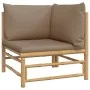 6-teiliges Gartenmöbel-Set aus Bambus mit taupegrauen Kissen von vidaXL, Gartensets - Ref: Foro24-3155135, Preis: 596,02 €, R...