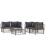 5-piece garden furniture set and anthracite PE rattan cushions by vidaXL, Outdoor sofas - Ref: Foro24-3186703, Price: 425,48 ...