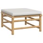 Set de muebles de jardín 4 piezas bambú y cojines gris claro de vidaXL, Conjuntos de jardín - Ref: Foro24-3155080, Precio: 28...
