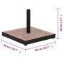 Terracotta square parasol base 12 kg by vidaXL, Umbrella bases - Ref: Foro24-362220, Price: 82,01 €, Discount: %