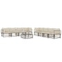 Gartenmöbel-Set 9-teilig und anthrazitfarbene PE-Rattan-Kissen von vidaXL, Outdoor-Sofas - Ref: Foro24-3186708, Preis: 783,37...