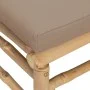 Gartenmöbel-Set 2-teilig aus Bambus und taupegrauen Kissen von vidaXL, Modulare Sofas für den Außenbereich - Ref: Foro24-3622...