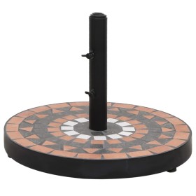 Terracotta and white round umbrella base 12 kg by vidaXL, Umbrella bases - Ref: Foro24-362225, Price: 77,72 €, Discount: %