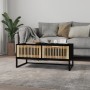 Mesa de centro hierro y madera contrachapada negro 80x40x35 cm de vidaXL, Mesas de centro - Ref: Foro24-352101, Precio: 109,7...