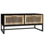 Couchtisch aus schwarzem Eisen und Sperrholz, 80 x 40 x 35 cm von vidaXL, Couchtisch - Ref: Foro24-352101, Preis: 98,39 €, Ra...