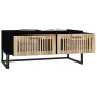 Mesa de centro hierro y madera contrachapada negro 80x40x35 cm de vidaXL, Mesas de centro - Ref: Foro24-352101, Precio: 109,7...
