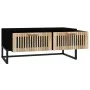Couchtisch aus schwarzem Eisen und Sperrholz, 80 x 40 x 35 cm von vidaXL, Couchtisch - Ref: Foro24-352101, Preis: 98,39 €, Ra...