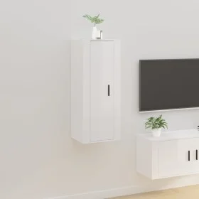 Glänzend weißes TV-Wandmöbel 40x34,5x100 cm von vidaXL, TV-Möbel - Ref: Foro24-816682, Preis: 50,52 €, Rabatt: %